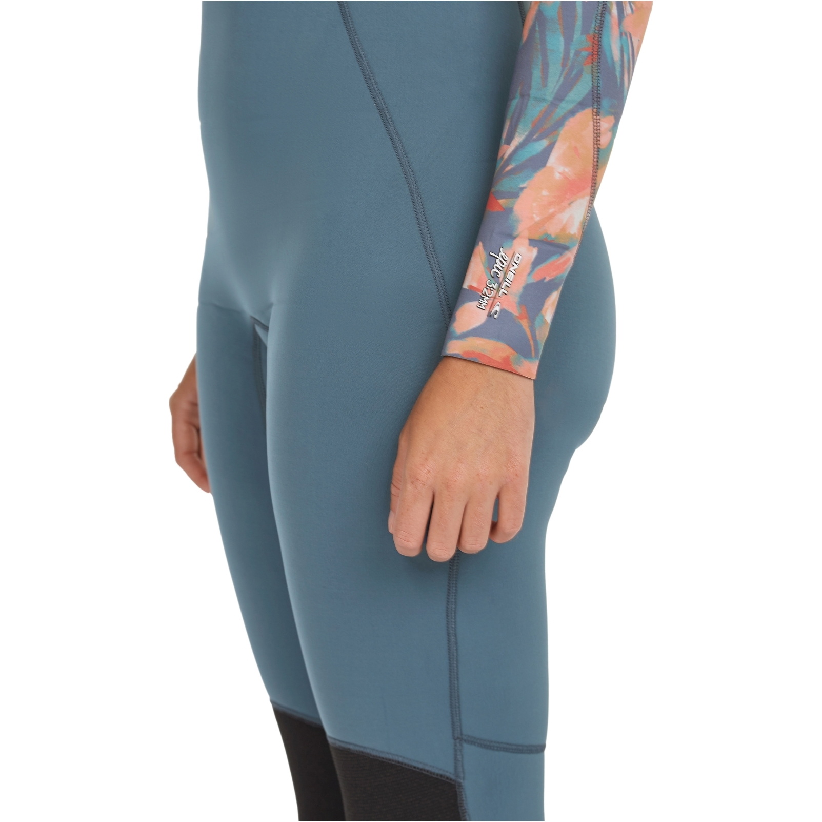2025 O'Neill Womens Epic 3/2mm Chest Zip Wetsuit 5650 - Copen Blue / Painted Tropics